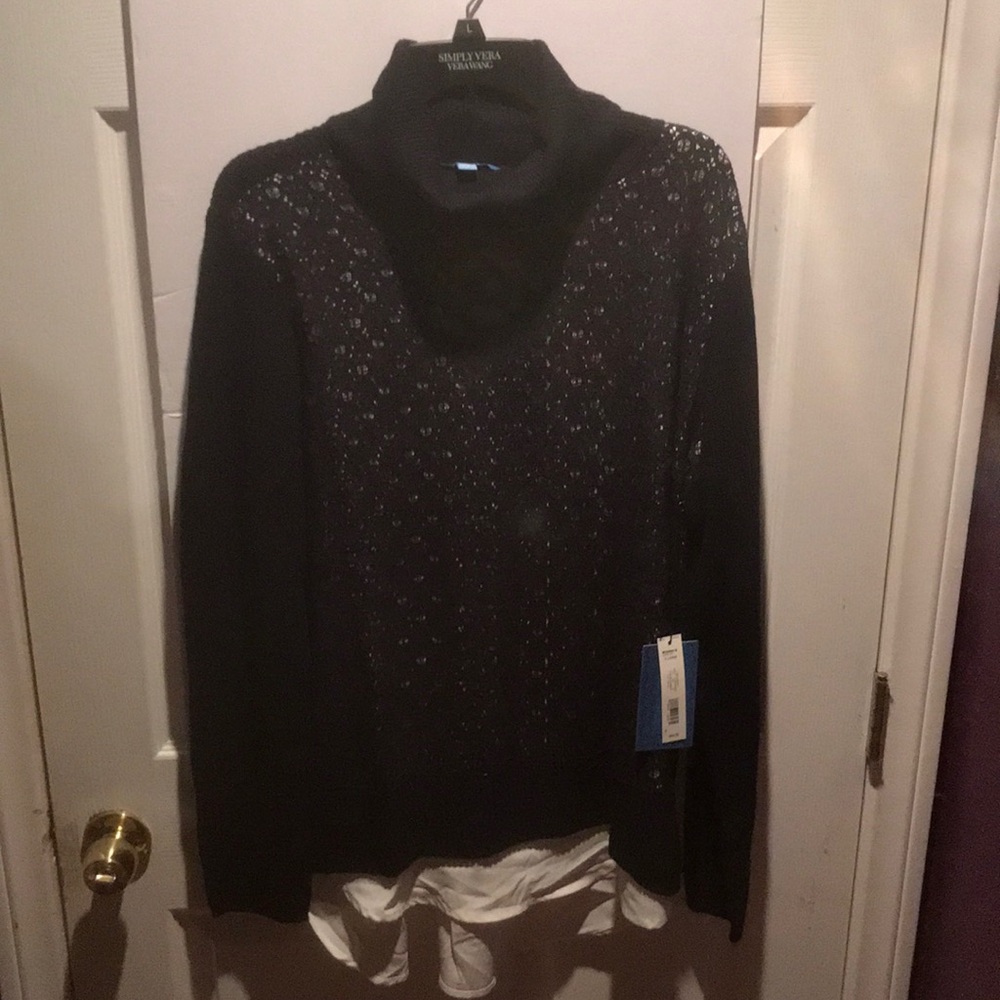 Simply Vera Vera Wang Blouse Long Sleeve Size XL